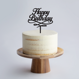 Happy Birthday Swirl Cake Topper