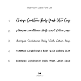 Custom Bathroom Labels