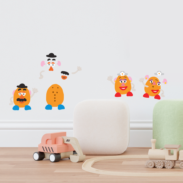 Build-Your-Own Mr & Mrs Potato Head Fabric Decal