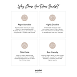 Scallop Duo Colour Height Chart Fabric Decal