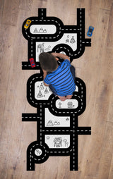 Car Track Fabric Floor Decal