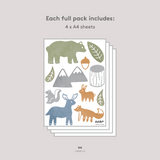 Woodland Animals Fabric Decal