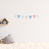 Nautical Party Bunting Fabric Decal