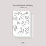 Monochrome Botanical Fabric Decal