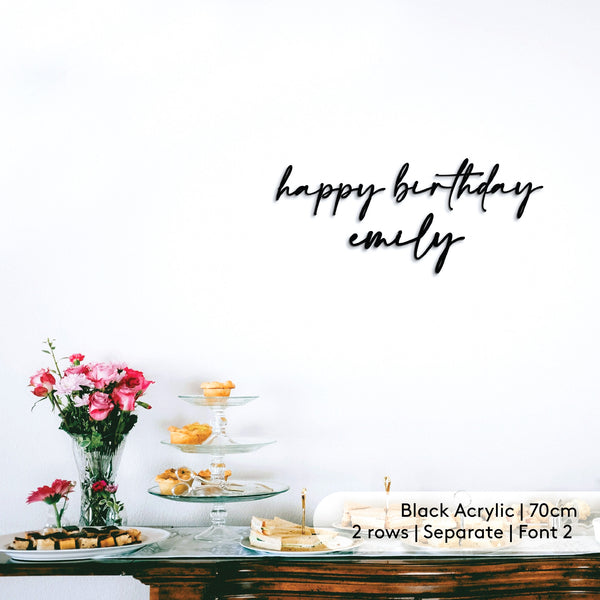 'Happy Birthday xxx' Backdrop Signage