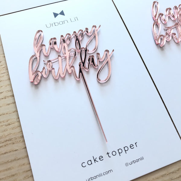 ‘Happy Birthday' Mini Cake Topper 2.5"