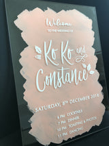 Welcome Wedding Hand-painted Acrylic Signage