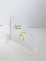 Quart Wedding Table Number Signage - Urban Li'l