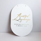 Wedding Pop-up Signage -Curved Rectangle