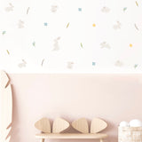 Garden Bunnies Fabric Decal