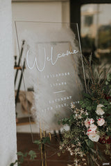 Welcome Wedding Hand-painted Acrylic Signage