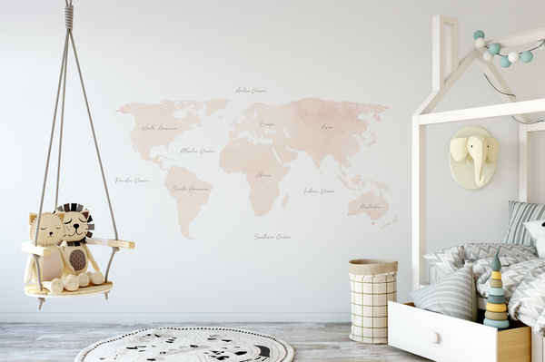 World Map Wallpaper - Urban Li'l