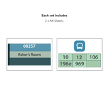 Personalised Bus Stop Sign Set | Wall Decal