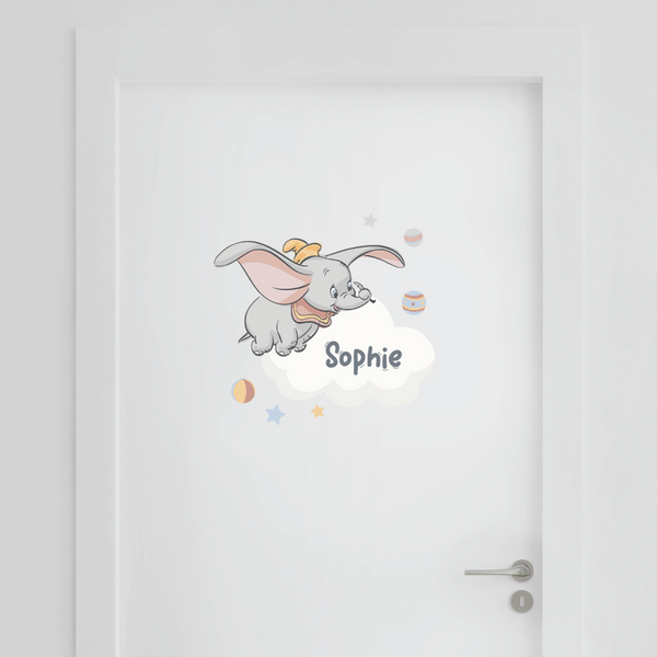 Disney Dumbo Nursery Name Fabric Decal