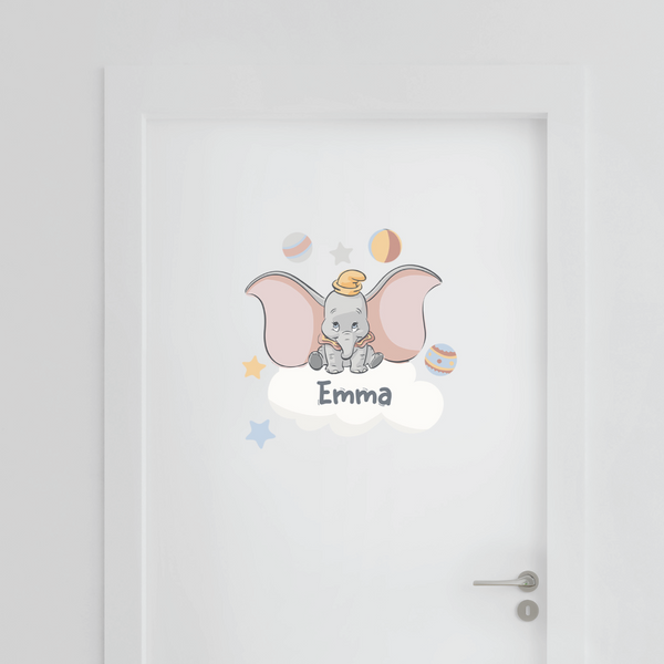 Disney Dumbo Nursery Name Fabric Decal