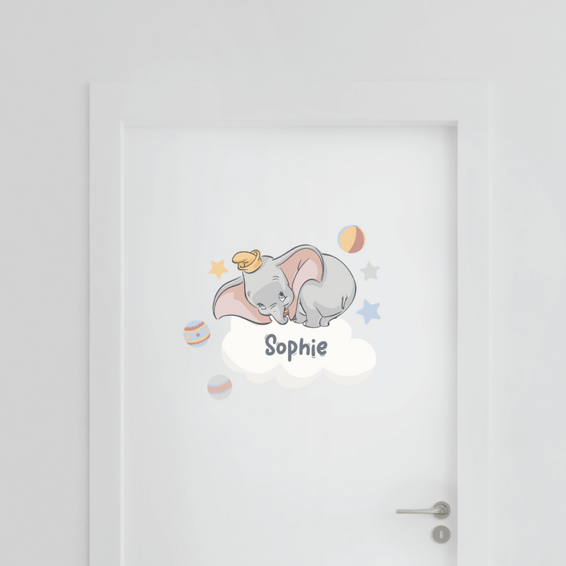 Disney Dumbo Nursery Name Fabric Decal