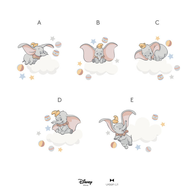 Disney Dumbo Nursery Name Fabric Decal