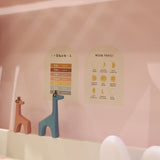 Moon phases tell the day educational wall art