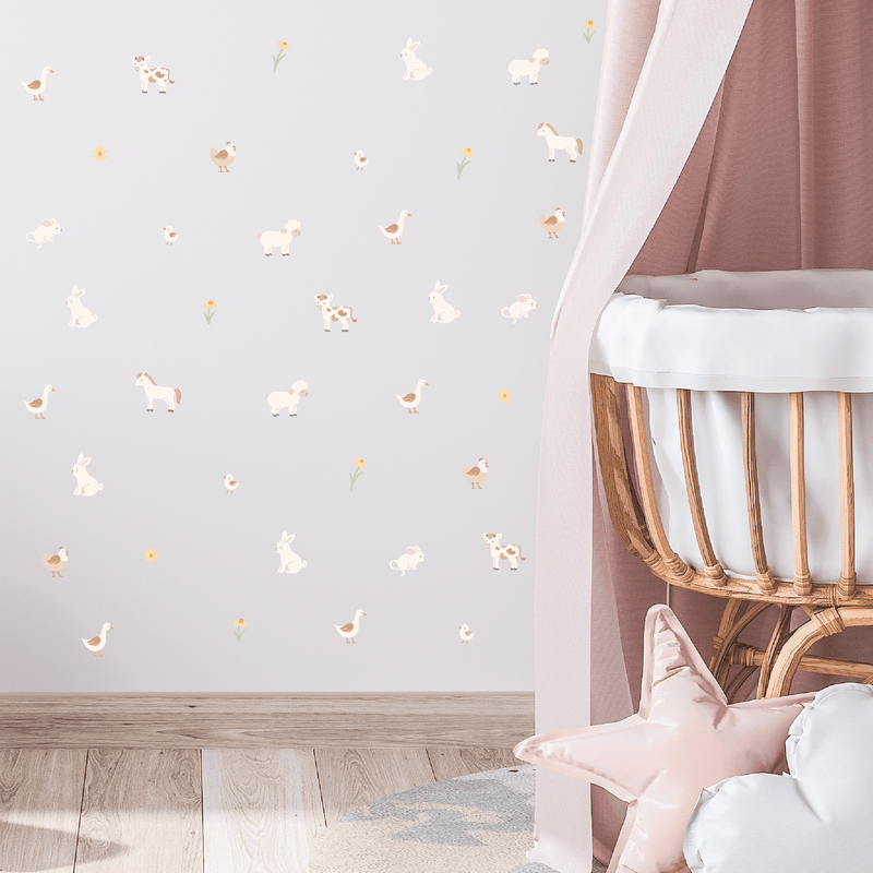 Farmhouse Animals Fabric Decal