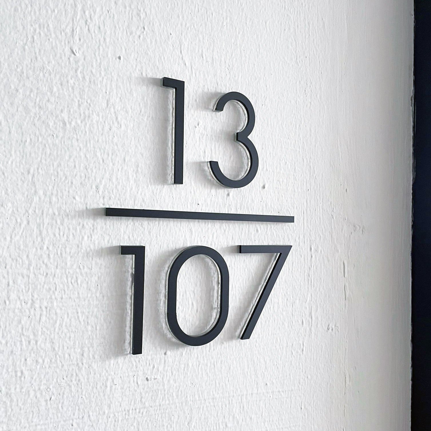 Unit Number Sign Design ZEN Minimalist Unit Number Sign