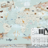 Vintage World Map Wallpaper