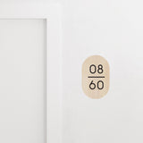 Long Oval Pop Up Minimalist Unit Number Signage