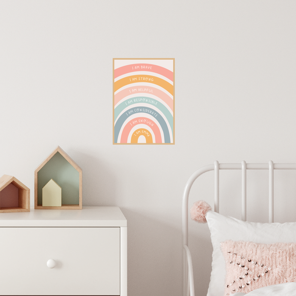 Over The Rainbow Affirmations Wall Art Fabric Decal