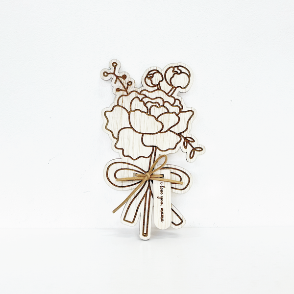 Carnation Everlasting Flower -Engraved