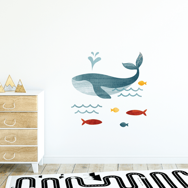Whale Fabric Decal