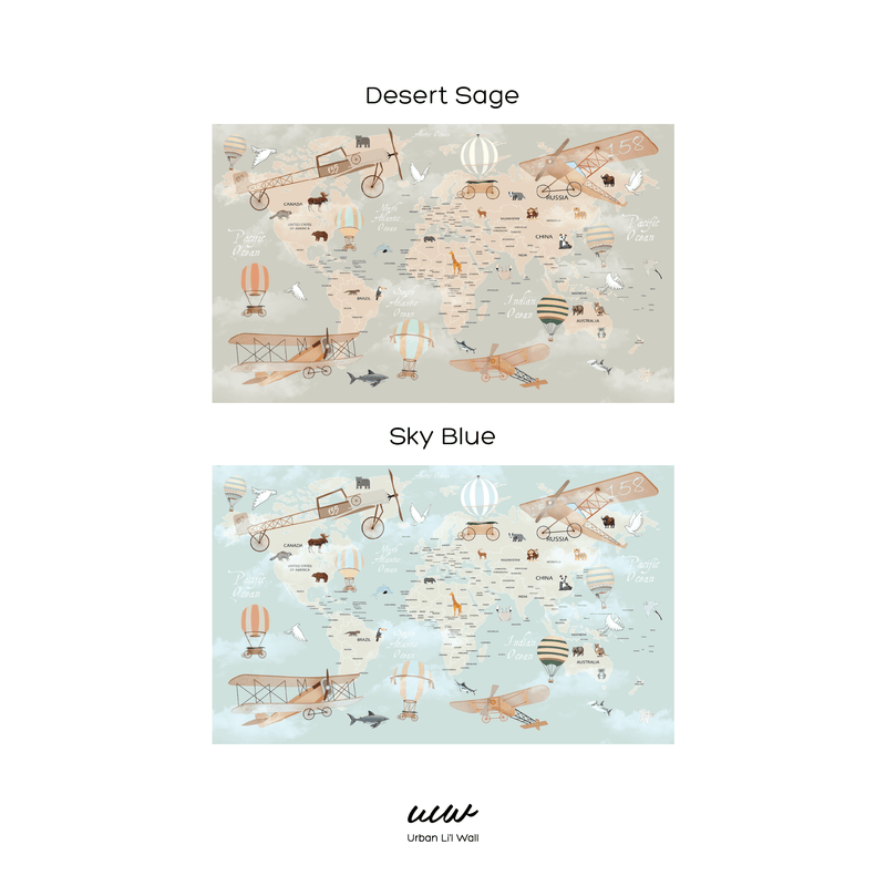 Vintage World Map Wallpaper