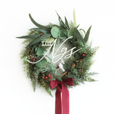 Joy to The World Christmas Wreath