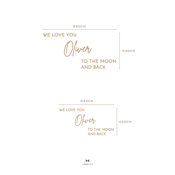 [Sale] We love you to the moon and back Signage