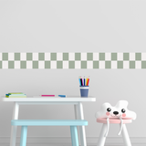 Checkered Pattern Wall Border Decal