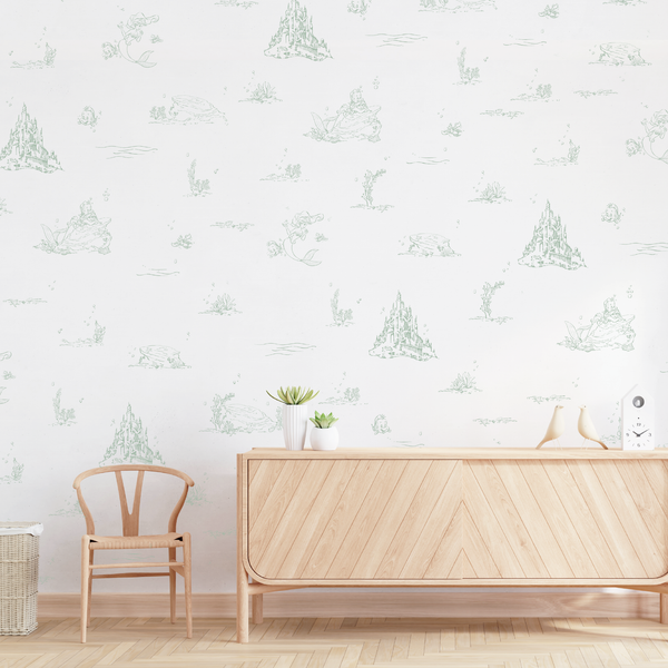 Ariel Toile De Jouy Wallpaper