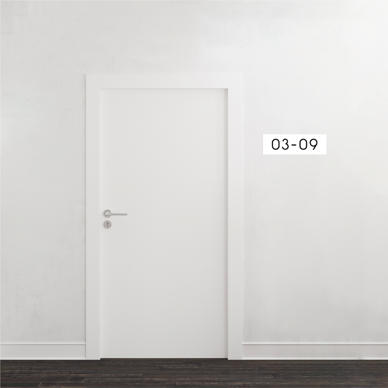 Pop-up Unit Number Signage -Single Row