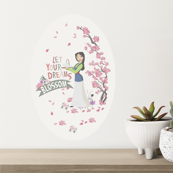 Dreams Blossom Oval Fabric Decal