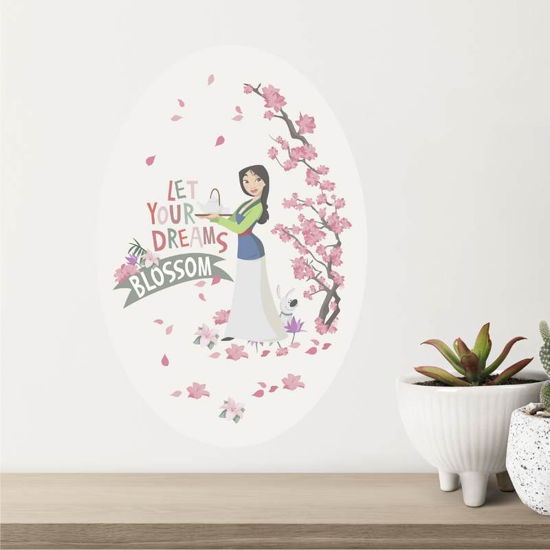 Dreams Blossom Oval Fabric Decal