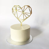 Geometric Heart Cake Topper