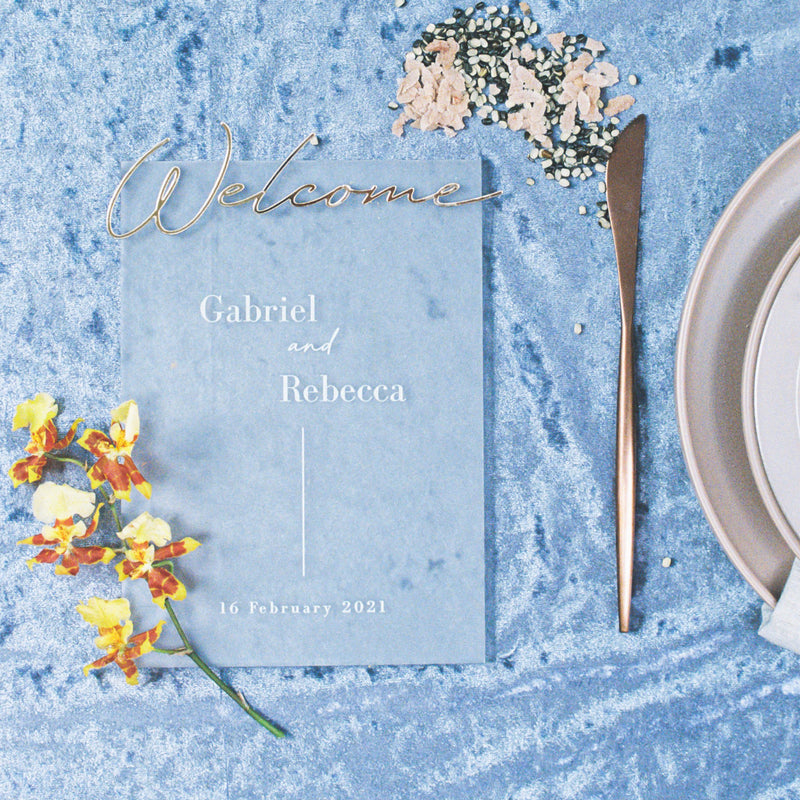 A Hint of Gold Wedding Table Standee by HellofromFlour x Urban Li'l