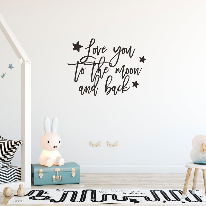 'Love you to the moon and back' Wall Decal