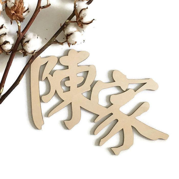 Custom Chinese Family Plaque -No border