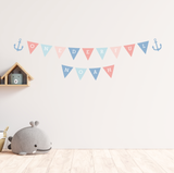 Nautical Party Bunting Fabric Decal