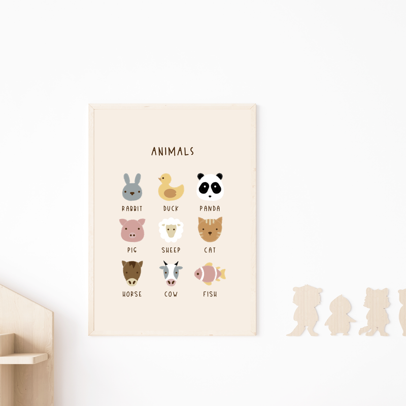 Educational Wall Art Poster -Ages 2 to 5