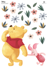 Pooh & Piglet Autumn Bloom Fabric Decal