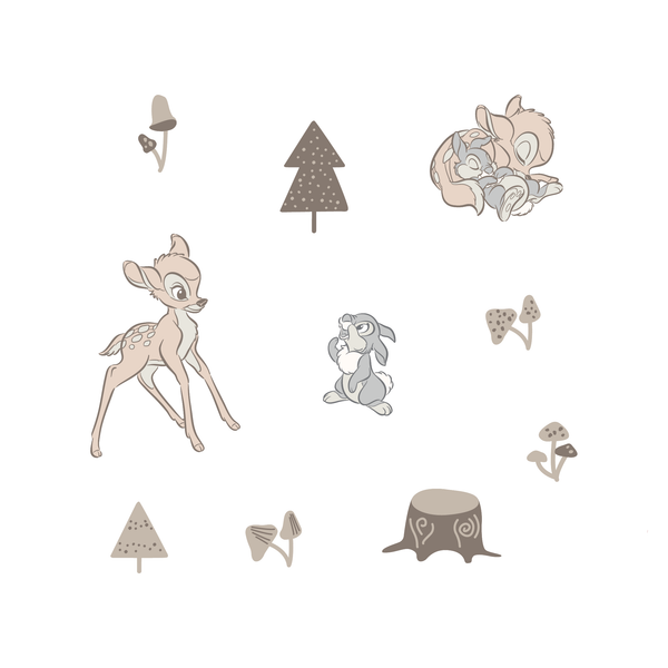 Bambi and Thumper Woodland Fabric Decal