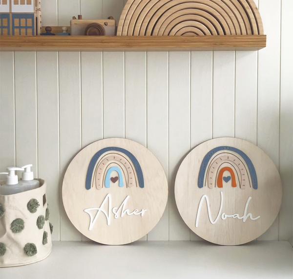 Boho Rainbow Nursery Round by Melissa C. Koh x Urban Li'l