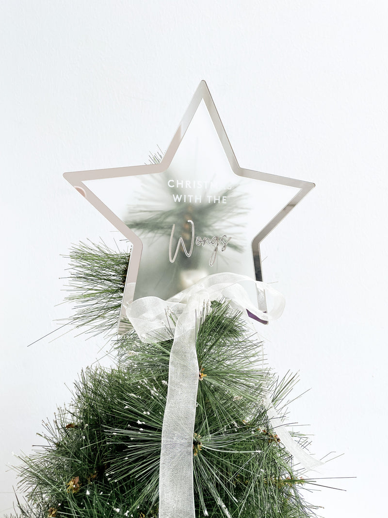 Luxury Personalised Christmas Star Tree Topper