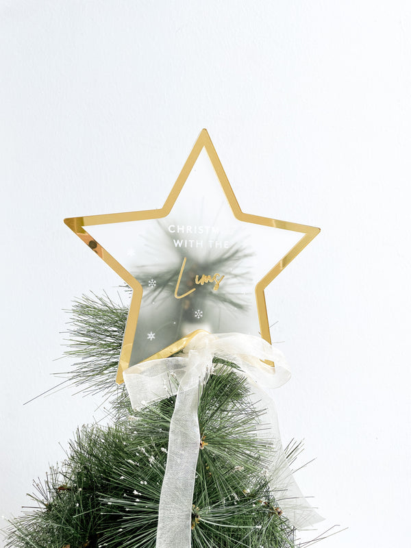 Luxury Personalised Christmas Star Tree Topper