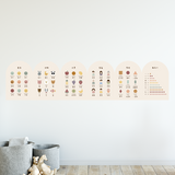 Chinese Educational Wall Art Fabric Decal -Ages 2 to 5