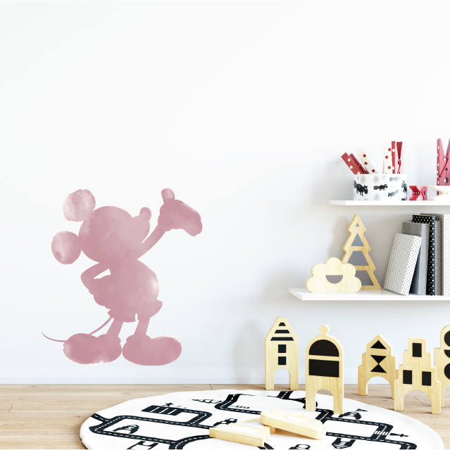 Mickey Watercolour Silhouette Fabric Decal